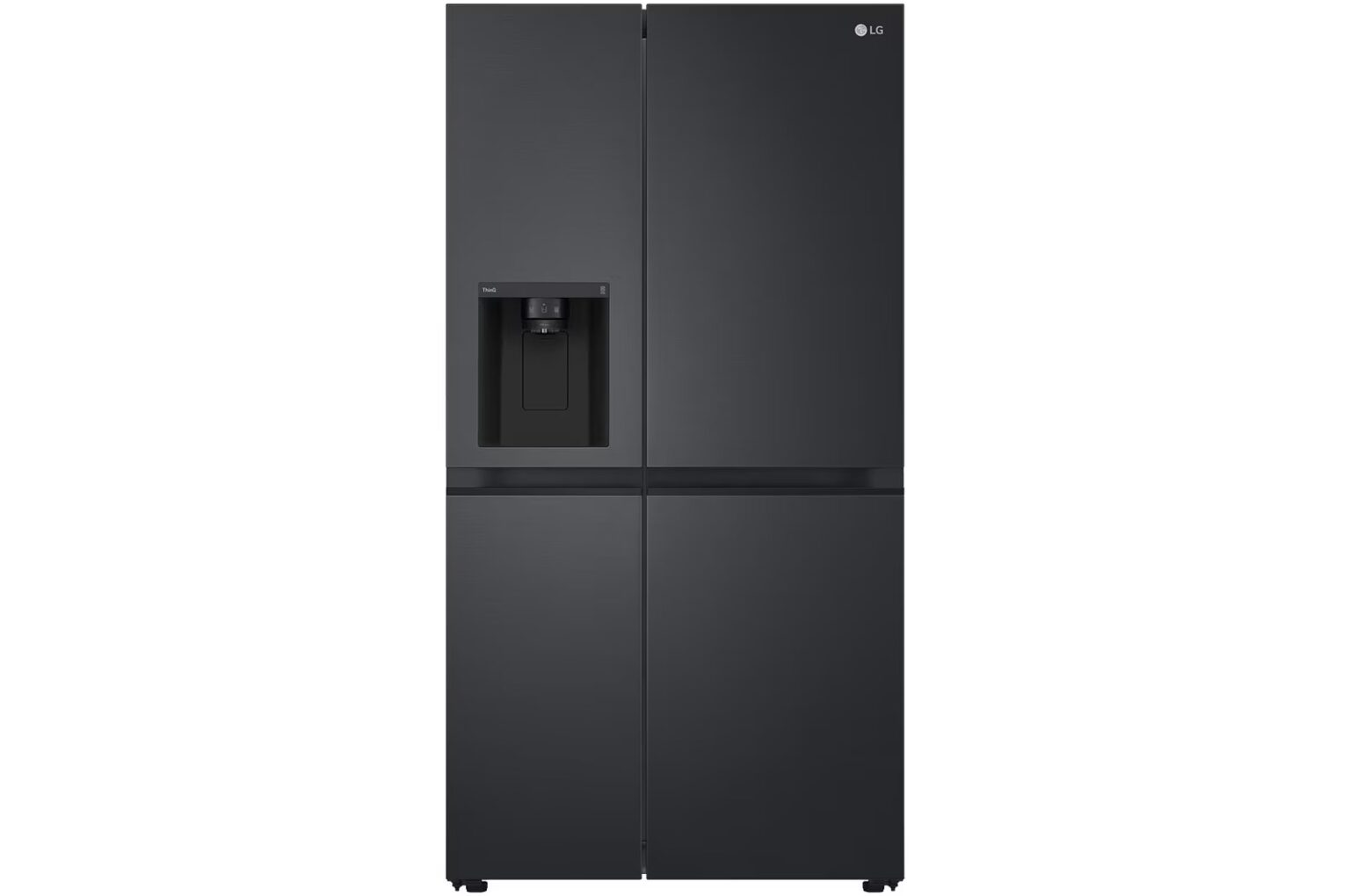 635L Side by Side Fridge in Matte Black
