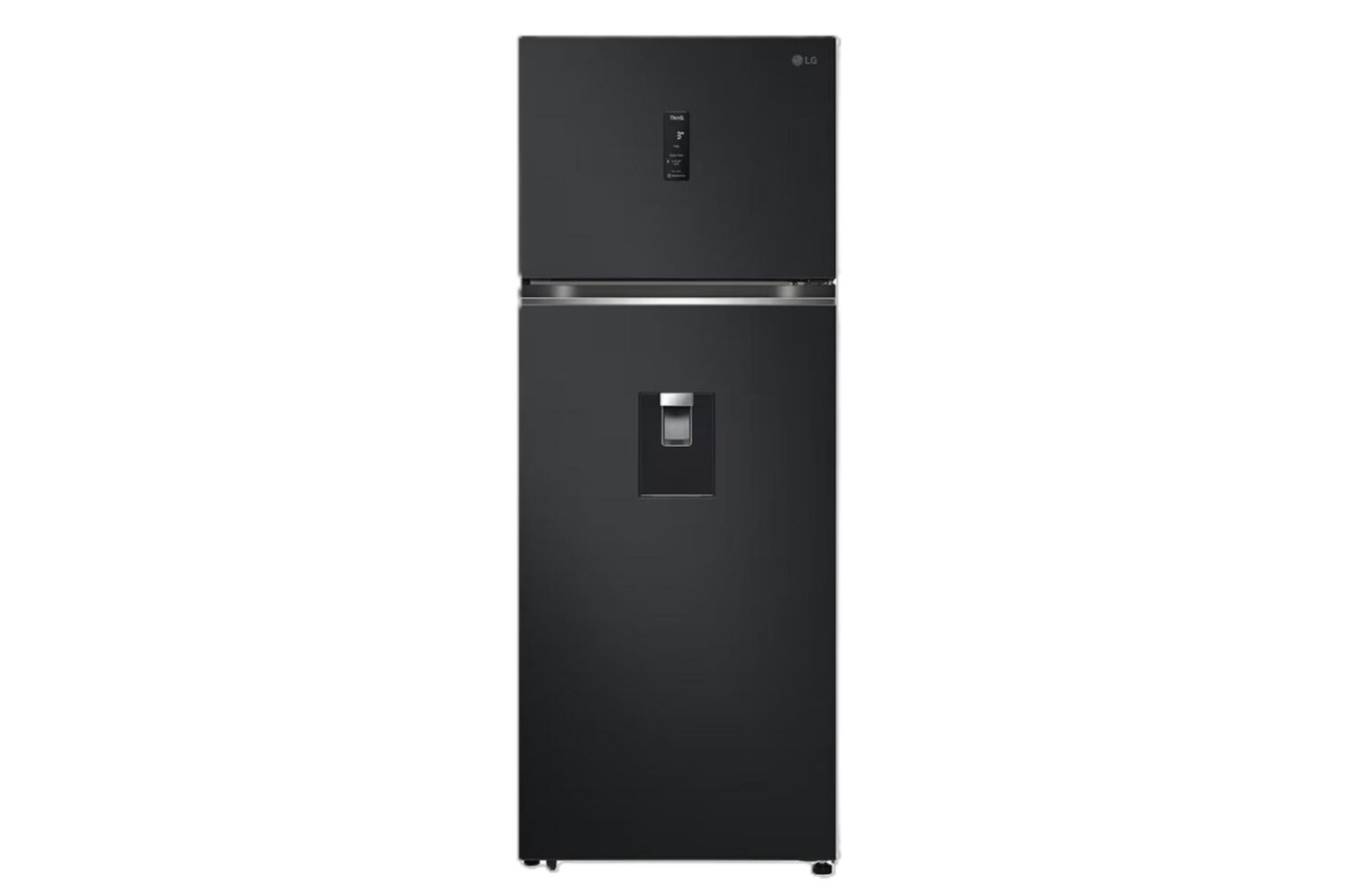 493L Top Freezer Fridge in Essence Matt Black with Water Dispenser & Auto Ice maker