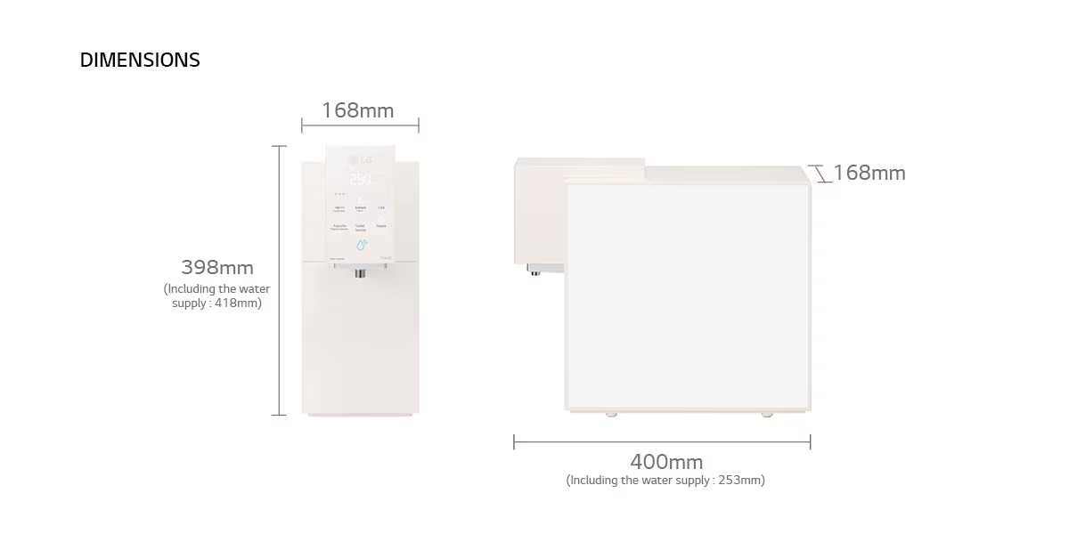LG Atom V Object Collection - Product Dimensions